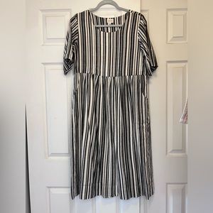 Soham Dave Striped Cotton Midi Dress